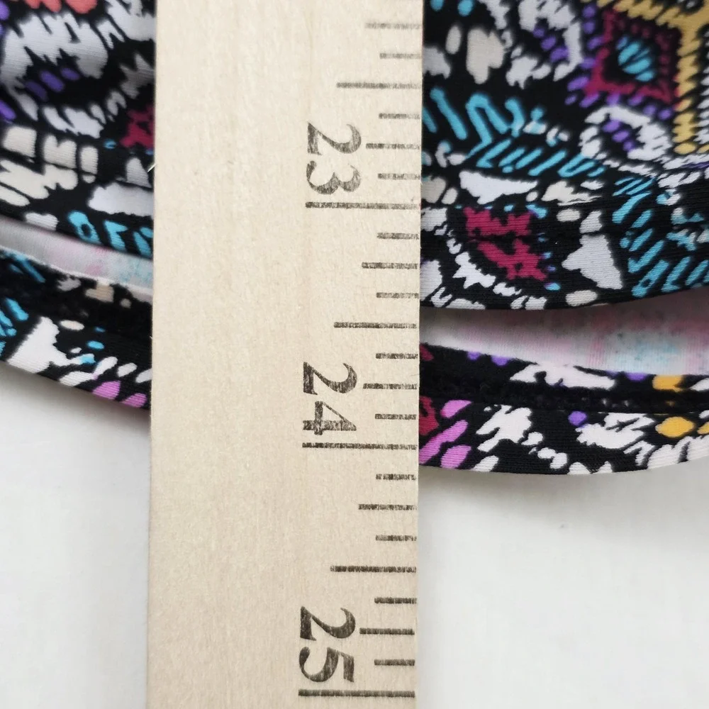 Croft & Barrow‎ Swimsuit Women's 12 Multicolor Geometric Tank One Piece Ruched